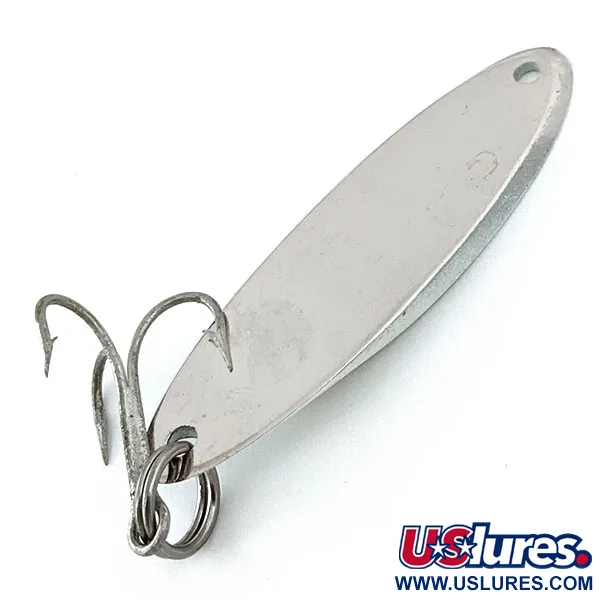 Vintage Acme Kastmaster Glow, 3/4oz White / Green / Nickel fishing spoon #14806