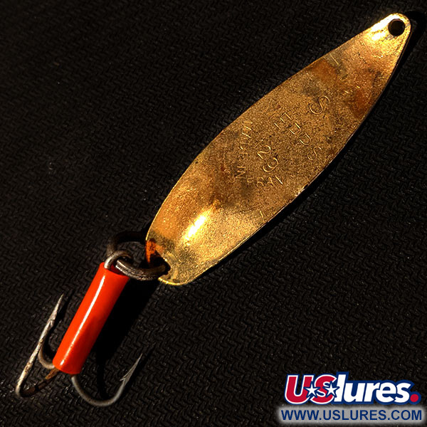 Vintage   Mepps Syclops 1, 2/5oz Rainbow Trout / Brass fishing spoon #14808