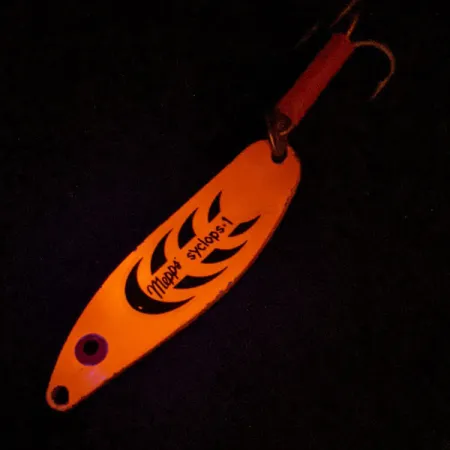 Vintage Mepps Syclops 1 UV, 2/5oz fishing spoon #14809
