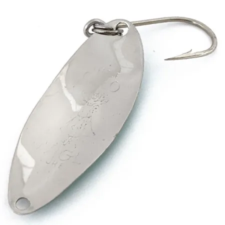 Vintage Seneca Little Cleo (Hula Girl) trolling spoon , 3/16oz Nickel / Green fishing spoon #14824