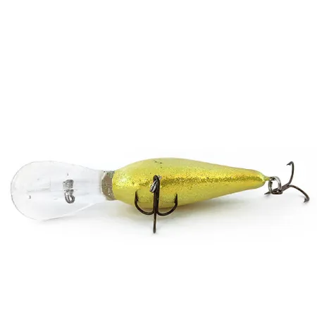 Vintage Norman DD14, 3/5oz Yellow / Green fishing lure #14859