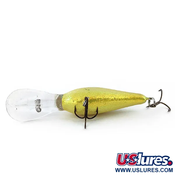 Vintage Norman DD14, 3/5oz Yellow / Green fishing lure #14859