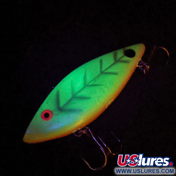 Vintage   Cotton Cordell Super Spot UV, 1/2oz Chartreuse UV Glow in UV light, Fluorescent fishing lure #14860
