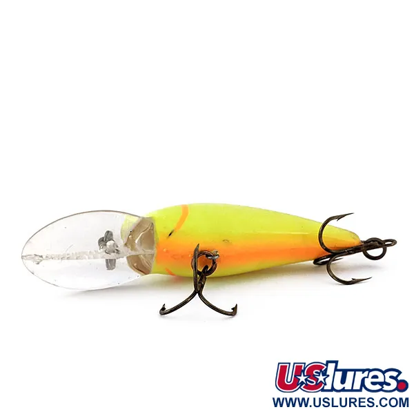 Vintage Bomber model 7A baby striper UV, 1/2oz Yellow fishing lure #14863