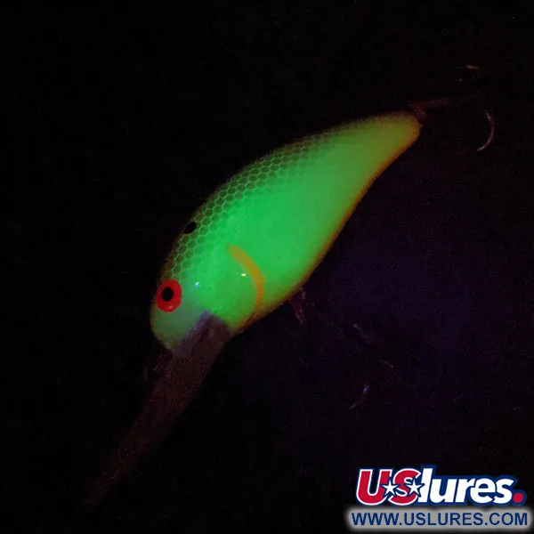 Vintage Bomber model 7A baby striper UV, 1/2oz Yellow fishing lure #14863