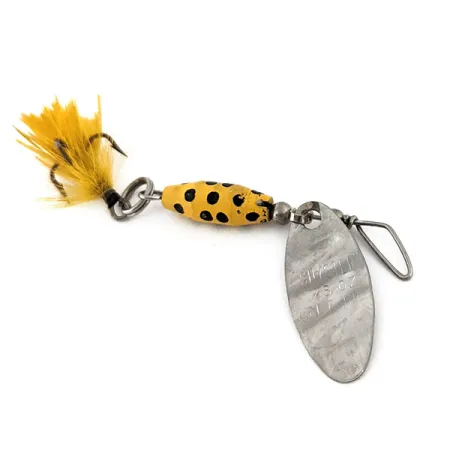 Vintage Glen Evans Shyster, 1/8oz Nickel / Yellow spinning lure #14867