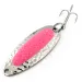Vintage   Blue Fox Pixee UV, 1/2oz Hammered Nickel / Pink UV Glow in UV light, Fluorescent fishing spoon #14872