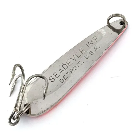 Vintage Eppinger Dardevle Seadevle Imp, 1oz Rainbow Trout / Nickel fishing spoon #14875