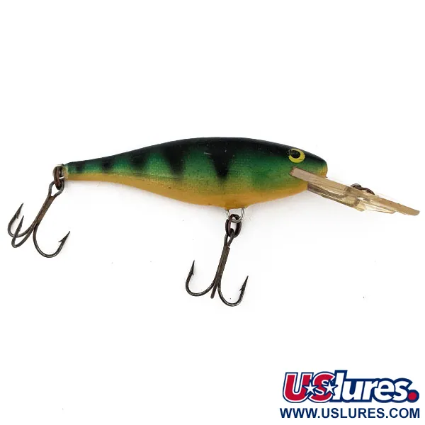 Vintage Rapala Shad Rap Deep Runner 08, 2/5oz Fire Tiger fishing lure #14885