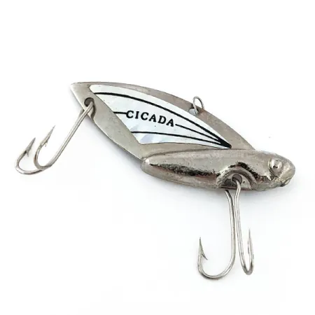 Vintage Reef Runner Cicada, 1/2oz Nickel fishing spoon #14892