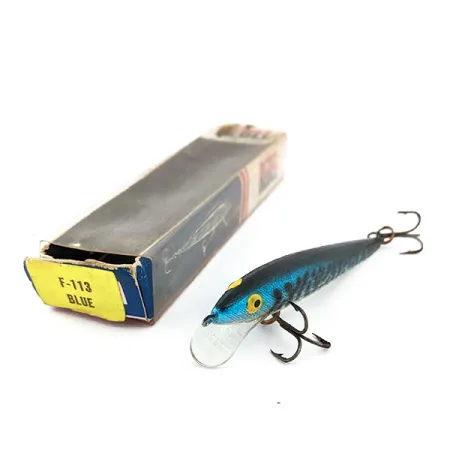 Vintage Rebel Floater F9, 1/4oz Blue / Black / Silver fishing lure #14893