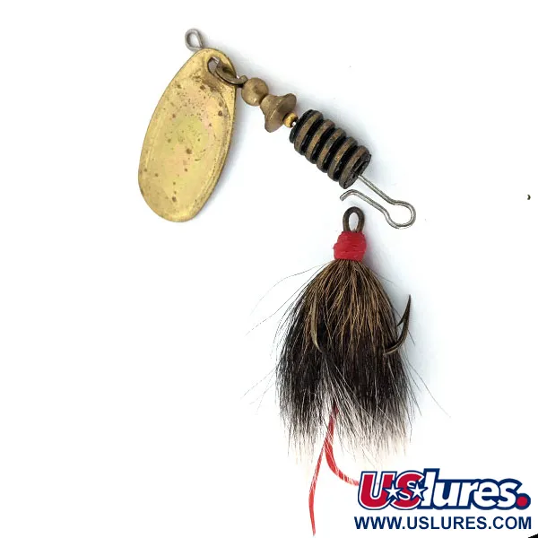 Vintage   Mepps Comet 3 Dressed, 1/4oz Gold spinning lure #14895