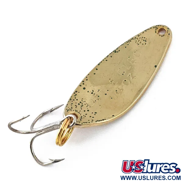 Vintage Acme Little Cleo, 1/4oz Gold / Orange fishing spoon #14904