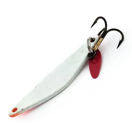 Vintage Bay de Noc Do-Jigger UV, 3/16oz White / Orange fishing spoon #14907