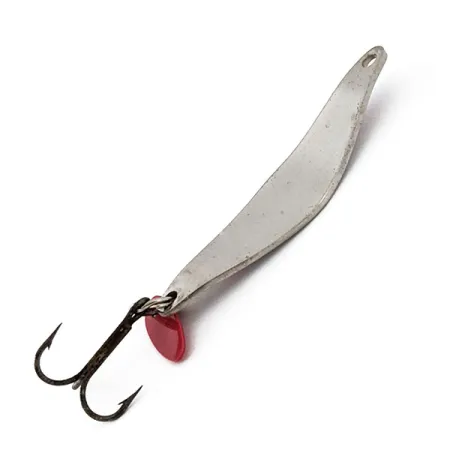 Vintage Bay de Noc Do-Jigger, 1/3oz Nickel / purple fishing spoon #14908