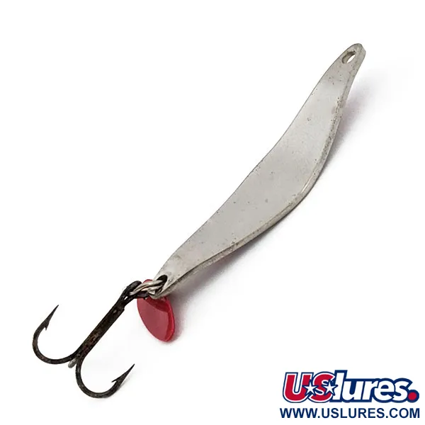 Vintage Bay de Noc Do-Jigger, 1/3oz Nickel / purple fishing spoon #14908