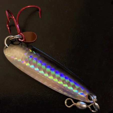 Vintage Luhr Jensen Krocodile #4, 3/4oz Nickel fishing spoon #14909