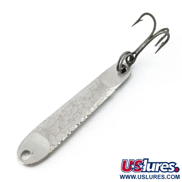 Vintage   Bass Pro Shops Jig Lure, 1/4oz Hammered Nickel fishing spoon #14912