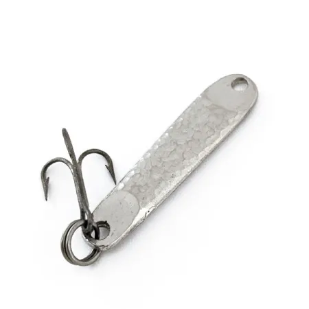 Vintage Bass Pro Shops Jig Lure, 1/4oz Hammered Nickel fishing spoon #14912