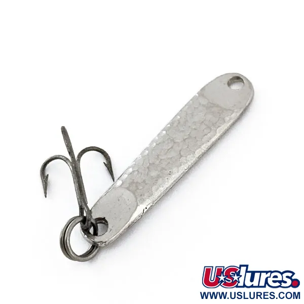Vintage   Bass Pro Shops Jig Lure, 1/4oz Hammered Nickel fishing spoon #14912