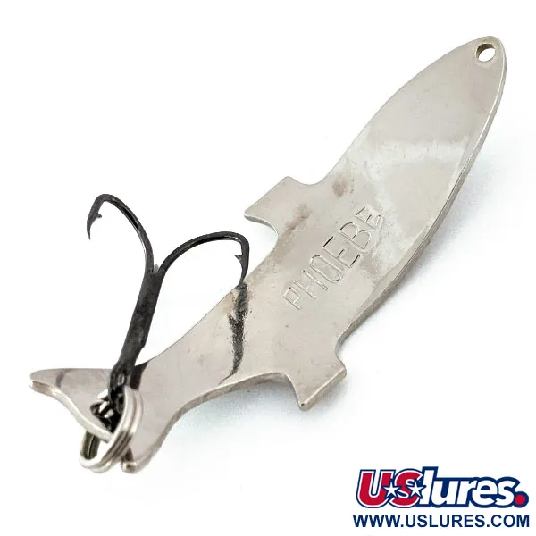 Vintage Acme Phoebe, 1/2oz Nickel / Green fishing spoon #14919