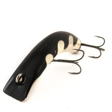 Vintage Lazy Ike, 1/2oz White / Black fishing lure #14927
