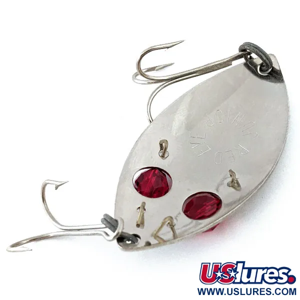 Vintage  Eppinger Red Eye Junior, 1/2oz Nickel / Red fishing spoon #14936