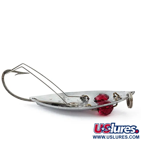 Vintage  Hofschneider Weedless Red Eye Junior, 1/2oz Nickel / Red Eyes fishing spoon #14937