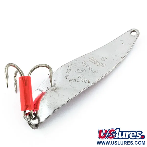 Vintage   Mepps Syclops 2, 3/5oz Silver / Red fishing spoon #14941
