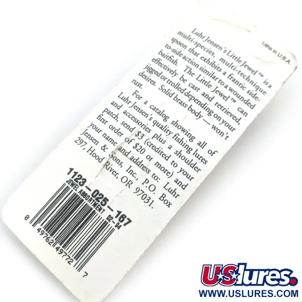  Luhr Jensen Little Jewel, 1/2oz Nickel / Red fishing spoon #14954