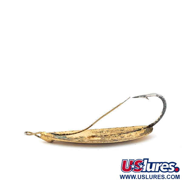 Vintage   Weedless Johnson Silver Minnow, 1/3oz Gold fishing spoon #14973