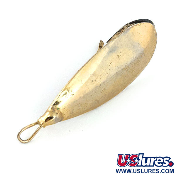 Vintage Weedless Johnson Silver Minnow, 1/3oz Gold fishing spoon