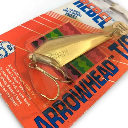 Rebel Arrowhead, 3/5oz Gold (Gold Plated) fishing spoon #16187