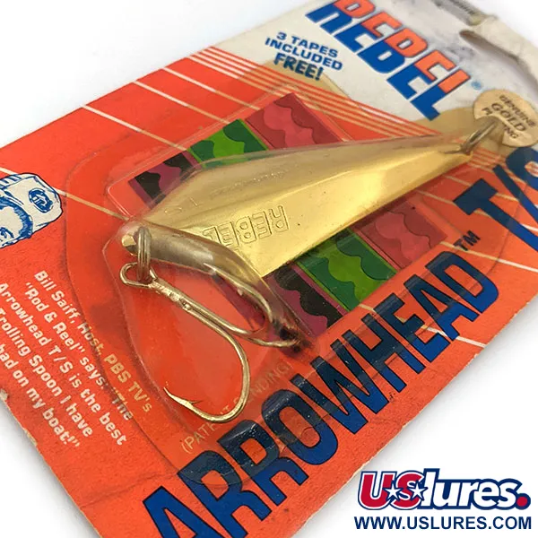   Rebel Arrowhead, 3/5oz Gold (Gold Plated) fishing spoon #16187