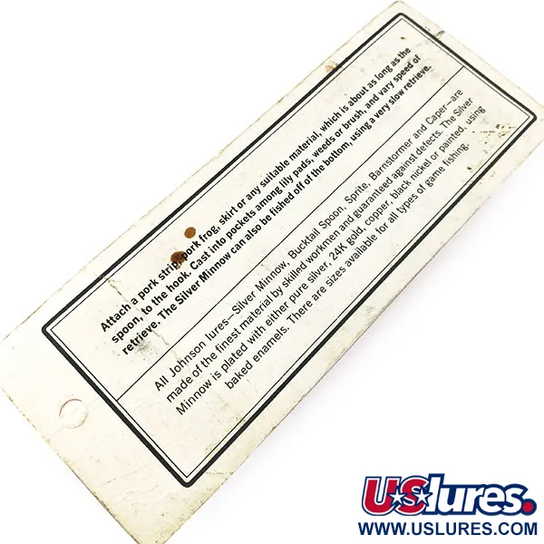 Vintage Weedless Johnson Silver Minnow (1970s)