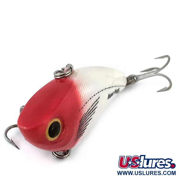 Vintage ​Bomber Super Pogy , 1 1/4oz White / Red fishing lure #14991