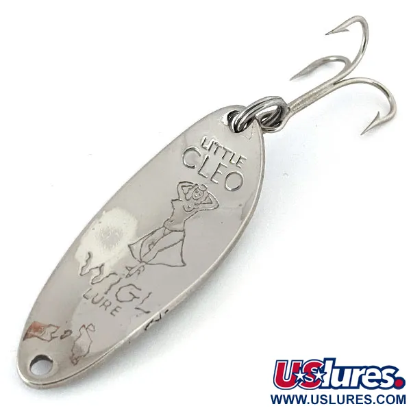 Vintage  Seneca Little Cleo (Hula Girl), 1/3oz Nickel fishing spoon #14997