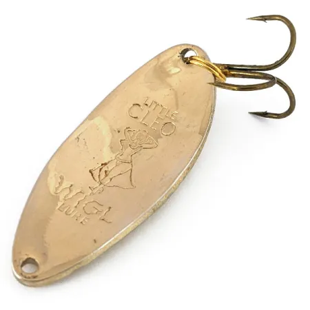 Vintage Seneca Little Cleo (Hula Girl), 2/3oz Gold fishing spoon #14998