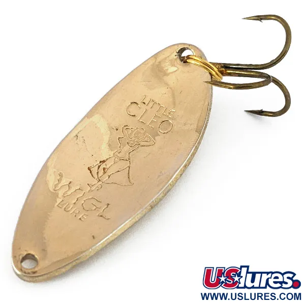 Vintage  Seneca Little Cleo (Hula Girl), 2/3oz Gold fishing spoon #14998