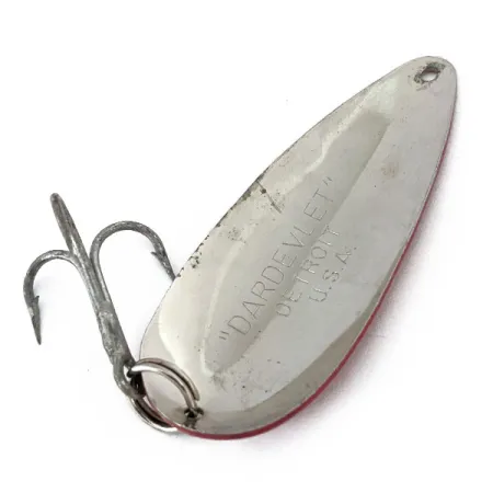 Vintage Eppinger Dardevle Dardevlet , 3/4oz Red / White / Nickel fishing spoon #15004