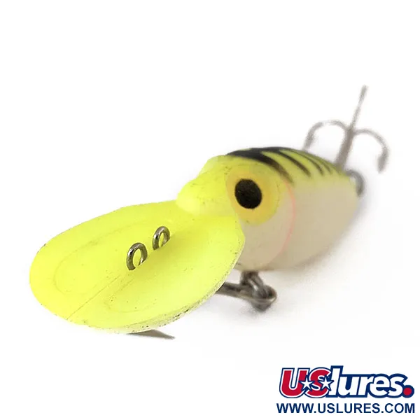 Vintage   The Producers Willy's Worm Glow, 1/4oz White / Green Glow Glow in UV light, Fluorescent fishing lure #15007