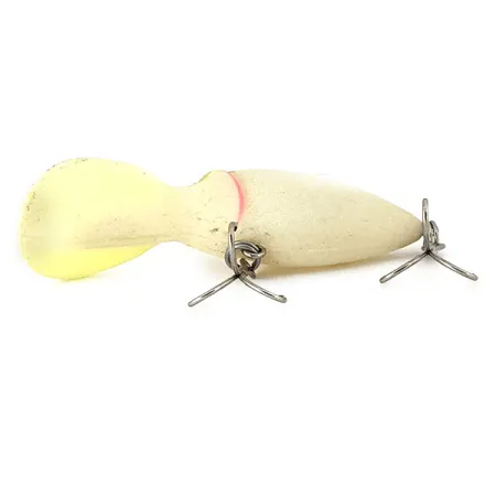 Vintage The Producers Willy's Worm Glow, 1/4oz White / Green Glow Glow in UV light, Fluorescent fishing lure #15007