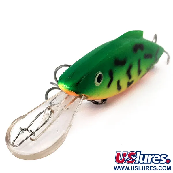 Vintage ​Bill Lewis DIVIN' MAG TRAP Rat-L-Trap Floater, 1/3oz Fire Tiger fishing lure #15010