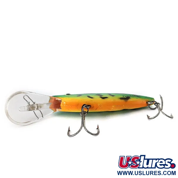Vintage ​Bill Lewis DIVIN' MAG TRAP Rat-L-Trap Floater, 1/3oz Fire Tiger fishing lure #15010