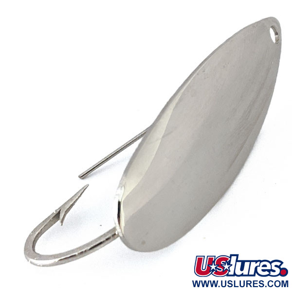 Vintage   Weedless Atlantic Lures Celebrated Weedless​, 1/3oz Nickel fishing spoon #15016