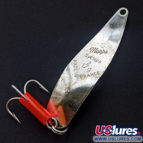Vintage   Mepps Syclops 2, 3/5oz Silver fishing spoon #15020
