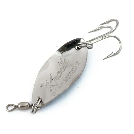 Vintage Luhr Jensen ​Lil' Kroc (Krocodile Stubby, 3/16oz Nickel / Blue fishing spoon #15039
