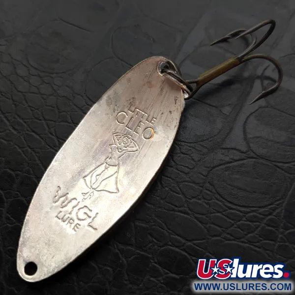 Vintage  Seneca Little Cleo (Hula Girl), 1/2oz Nickel fishing spoon #15054
