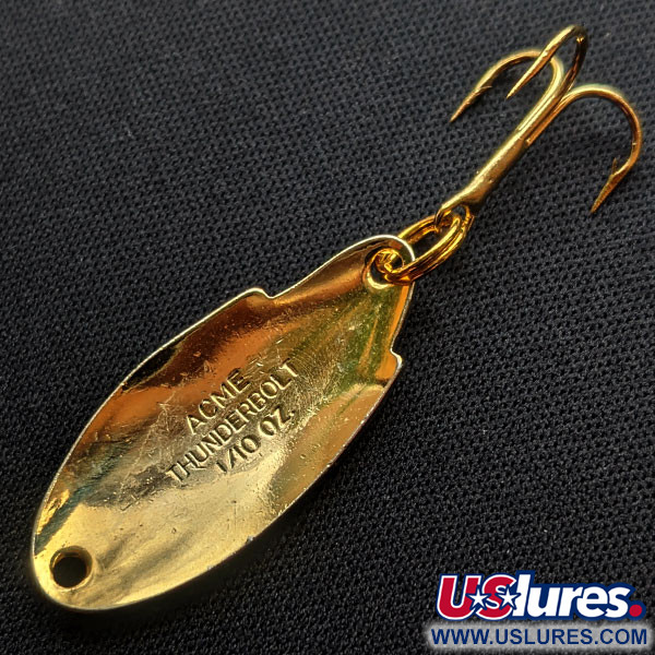 Vintage   ​Acme Thunderbolt, 1/8oz Gold fishing spoon #15056