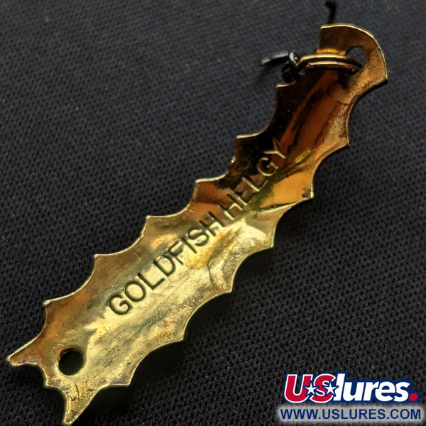 Vintage  Al's gold fish Goldfish Helgy, 3/16oz Gold fishing spoon #15057